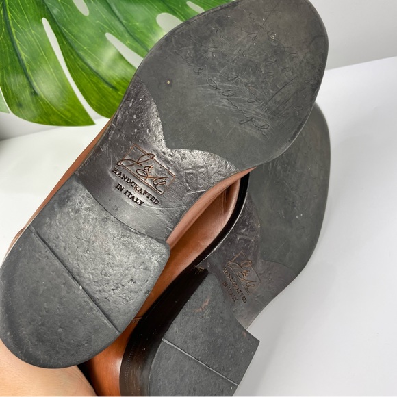 Johnston & Murphy Made in Italy brown leather dress shoes Sz 10.5M 24-0730 - Picture 14 of 14